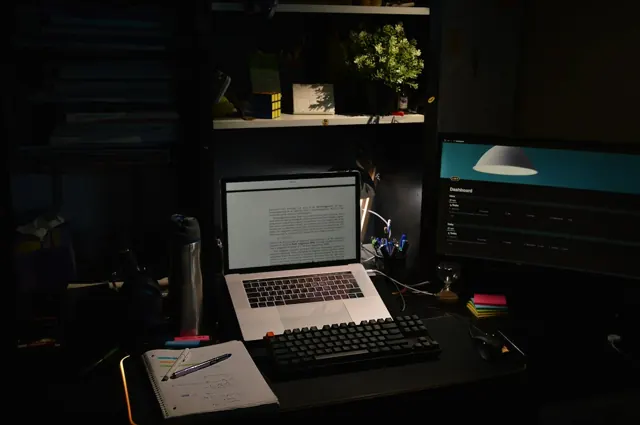A desk set up for website and digital work